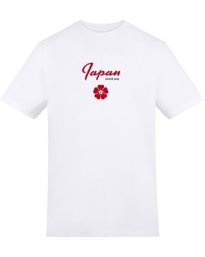AWD Adults Printed Japan Rugby Fan Tee - White