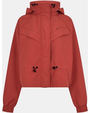 P.E Nation Shelter Water Resistant Concealed Hood Long Sleeve Down Jacket - Red