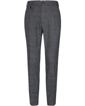 Calvin Klein Tapered Fit Check Trousers - Grey