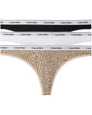 Calvin Klein 3 Pack Thongs - Multicolour