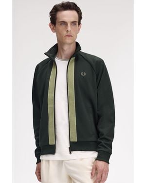 Fred Perry Chenille Tracksuit Top - Black