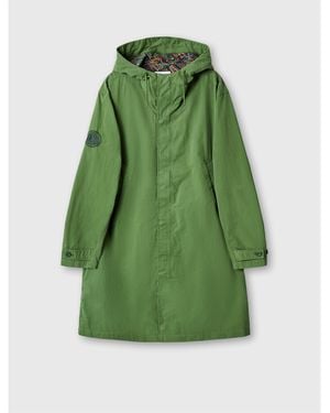 Pretty Green Feltham Military-Inspired Hooded Parka - Green
