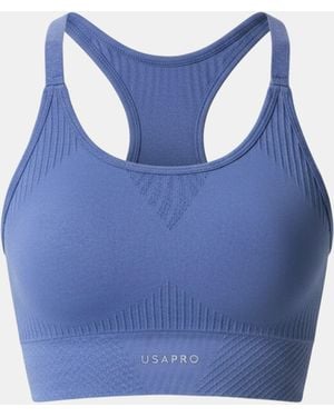 Usa Pro Up Seamless Adjustable Sports Bra - Blue
