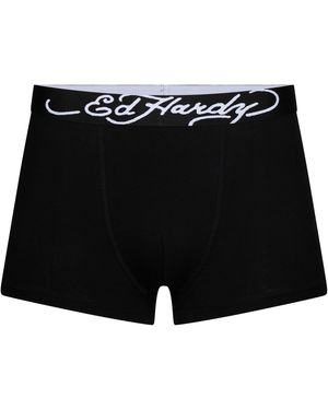 Ed Hardy 3 Pack Boxer Briefs - Black
