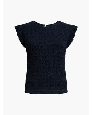 French Connection Fc Zinnia Frill Top Ld64 - Blue