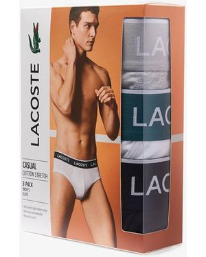 Lacoste 3 Pack Briefs - White