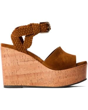 Jimmy Choo Wedge Heel Sandals - Brown