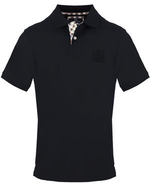 Aquascutum Polo Short Sleeve Polo Shirt - Black