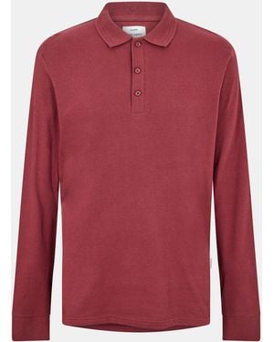 Peter Werth Barone Long Sleeve Polo Shirt - Red