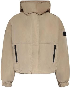 DKNY Hooded Os Jacket - Natural