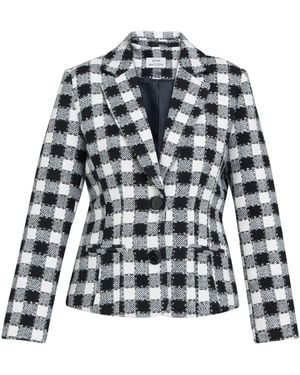 Gina Bacconi Alise Tweed Overcoat - Multicolour