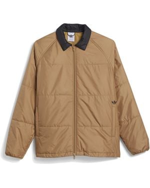 adidas Coach Quilted Jacket - Brown