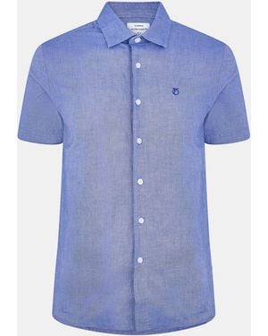 Peter Werth Church Short Sleeve Plain Shirt - Blue