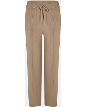 Jack Wills Knitted Pin-Tuck Trousers - Natural