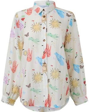 Never Fully Dressed Long Sleeve Patterned Shirt - Blue