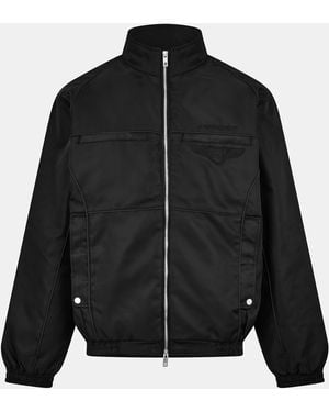 Represent Ribbed Collar Bomber Jacket - Black