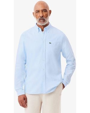 Lacoste Button Down Oxford Shirt - Blue