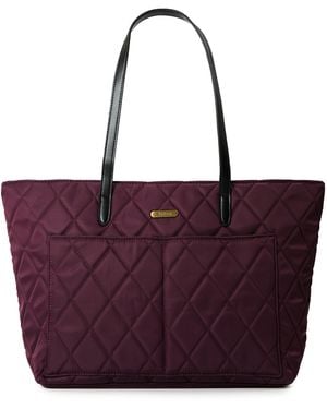 Barbour Quilted Tote Bag - Purple