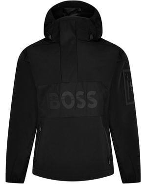 BOSS J_Stel Water Resistant Rain Anorak - Black