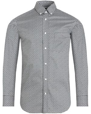 Eden Park Dark Khaki Pima Cotton Shirt - Grey