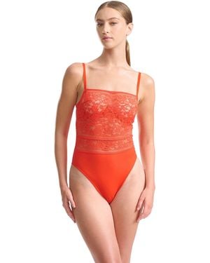 Wolford Side Plate Bodysuit - Red