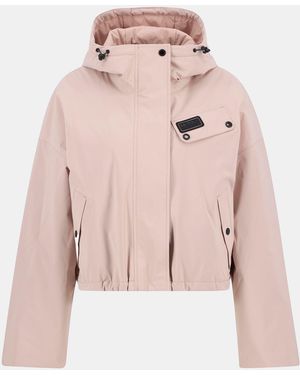 Barbour Atlanta Cropped Waterproof Rain Anorak - Pink