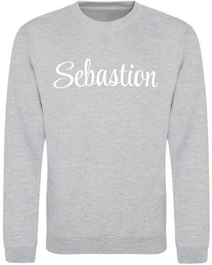 AWD Adults Cotton Long Sleeve Crew Sweatshirt - Grey