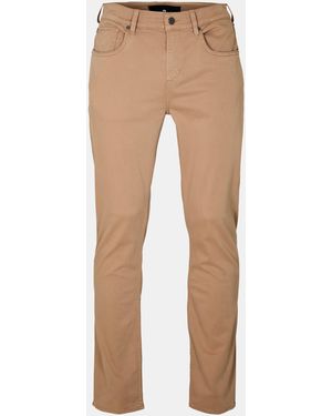 7 For All Mankind Slimmy Sateen Slim Fit Trouser - Natural