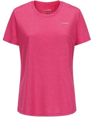 Usa Pro Tech Crew Tee - Pink