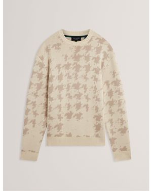 Ted Baker Crew Neck Knitted Top - Natural