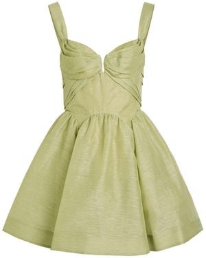 Zimmermann Rebellion Drape Mini Dress - Green