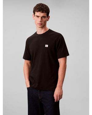 Calvin Klein Regular Fit Waffle T-Shirt - Black