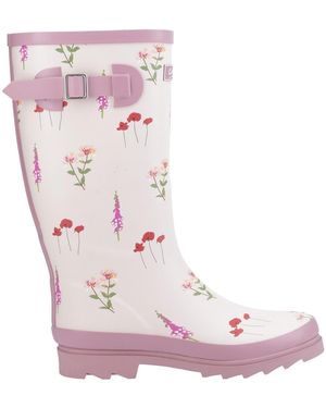 Cotswold Wildflower Tall Wellingtons - Pink