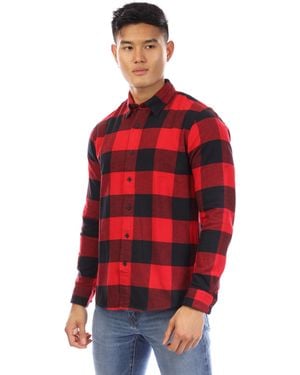 Peter Werth Long Sleeve Plain Shirt - Red