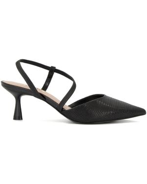 Dune Citrus Stiletto Heeled Mules - Black