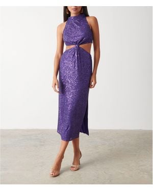 Pretty Lavish Cut Out Dress - Purple