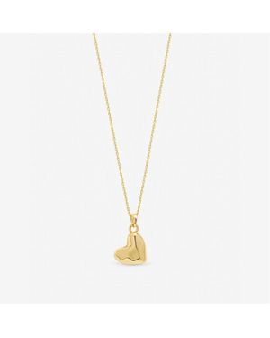 Inicio Plated Molton Heart Pendant - Metallic
