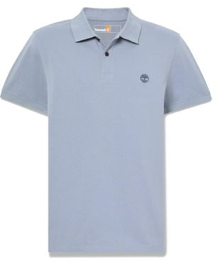 Timberland Millers River Cotton Short-Sleeve Slim-Fit Polo Shirt - Blue