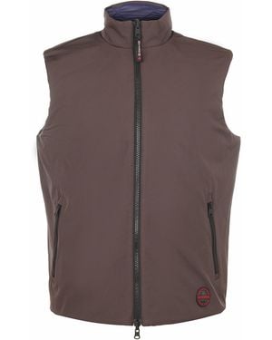 Museum Reversible Quilted Sleeveless Gilet - Brown