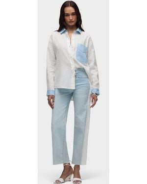 Hudson Jeans Rosie Seamed Wide Leg Ankle - Blue