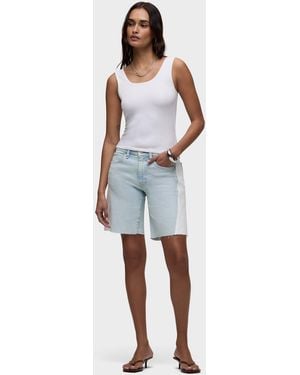 Hudson Jeans London Seamed Long Short - Blue