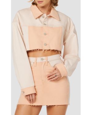 Hudson Jeans Micro Cropped Jacket - Natural