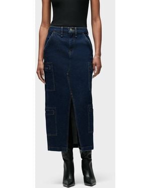 Hudson Jeans Reconstructed Cargo Skirt - Blue