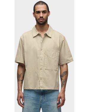 Hudson Jeans Rex Short Sleeve Shirt - Natural