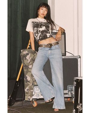 Hudson Jeans Sunrose Band Tee - Grey
