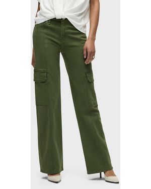Hudson Jeans Rosie High-rise Seamed Cargo Jean - Green