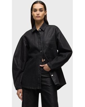 Hudson Jeans Barrel Sleeve Shacket - Black