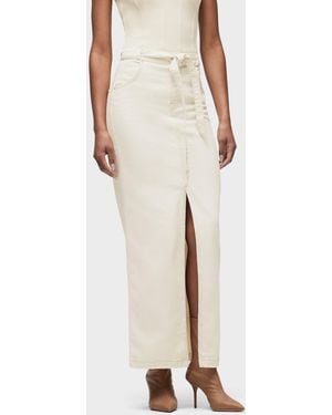 Hudson Jeans Tie Waist Maxi Skirt - Natural