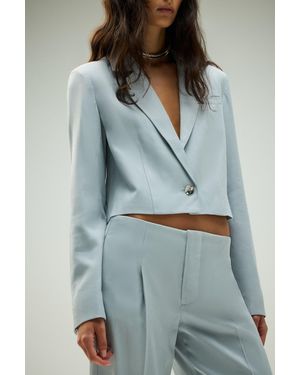 Hudson Jeans Cropped Blazer - Blue