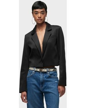 Hudson Jeans Cropped Blazer - Blue
